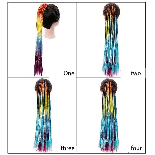 prinfantasy Curly Ponytail Long Wavy Hair Fashion Hair Accessorie Purple Hair Extensions, BZ154, GBBZ154, 24 inch - Image 4