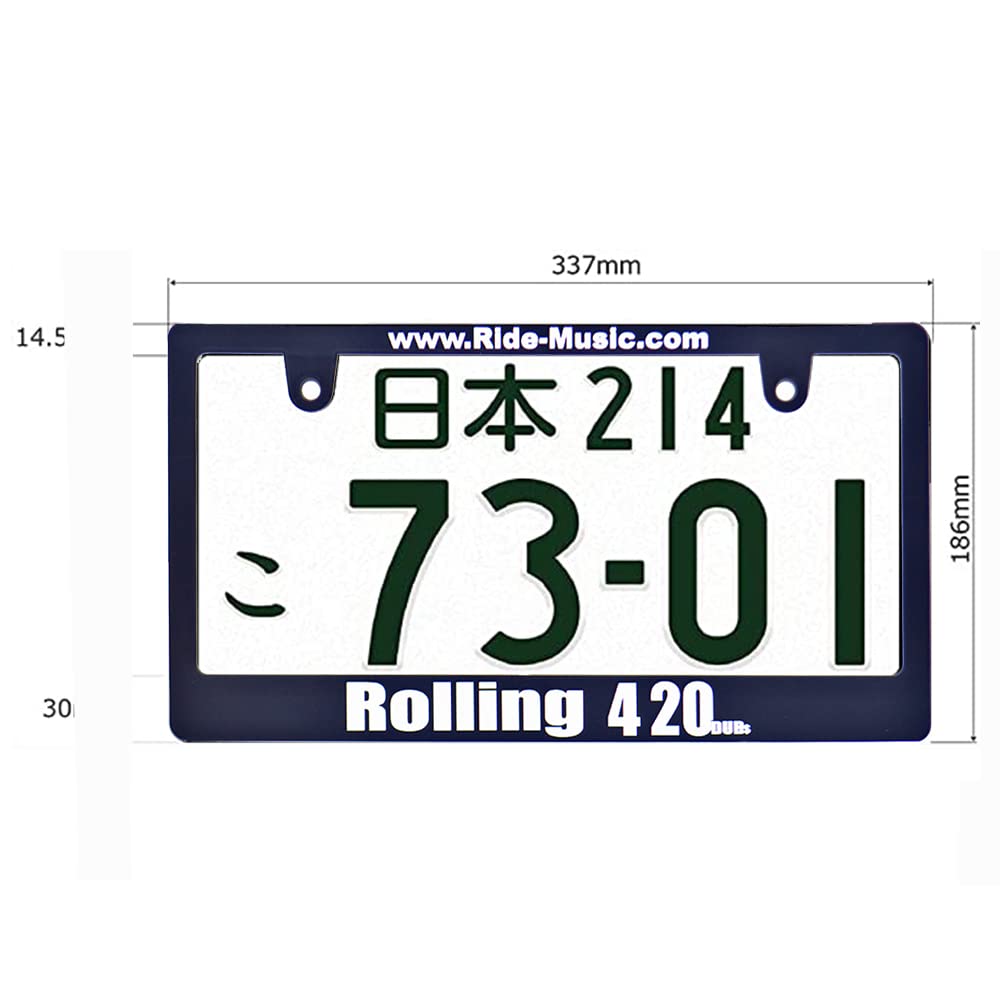 Amazon | 【新法規対応品】 ROLLING 420 ナンバーフレーム 1枚 艶消し 