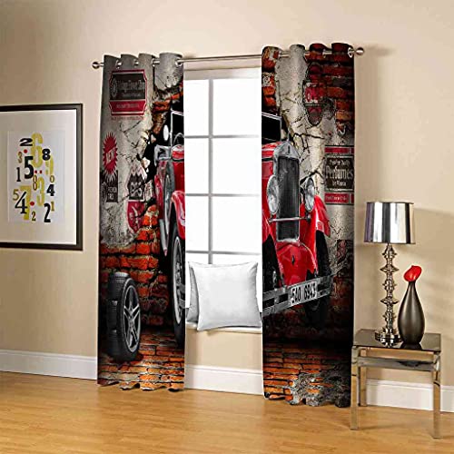 Rideau occultant brique pour chambre d'enfants et salon cosy thermique