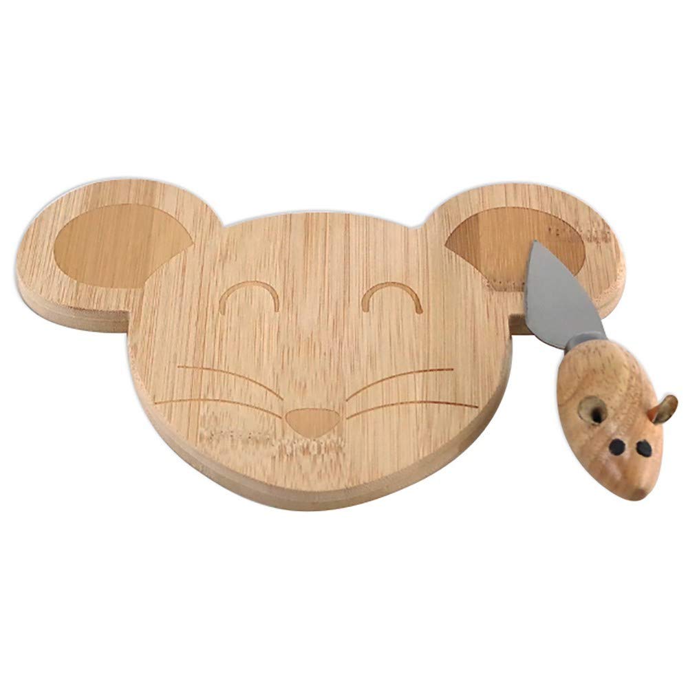 FAYE - Set Fromage Souris Plateau Bois 20x14,5cm dans boîte Cadeau