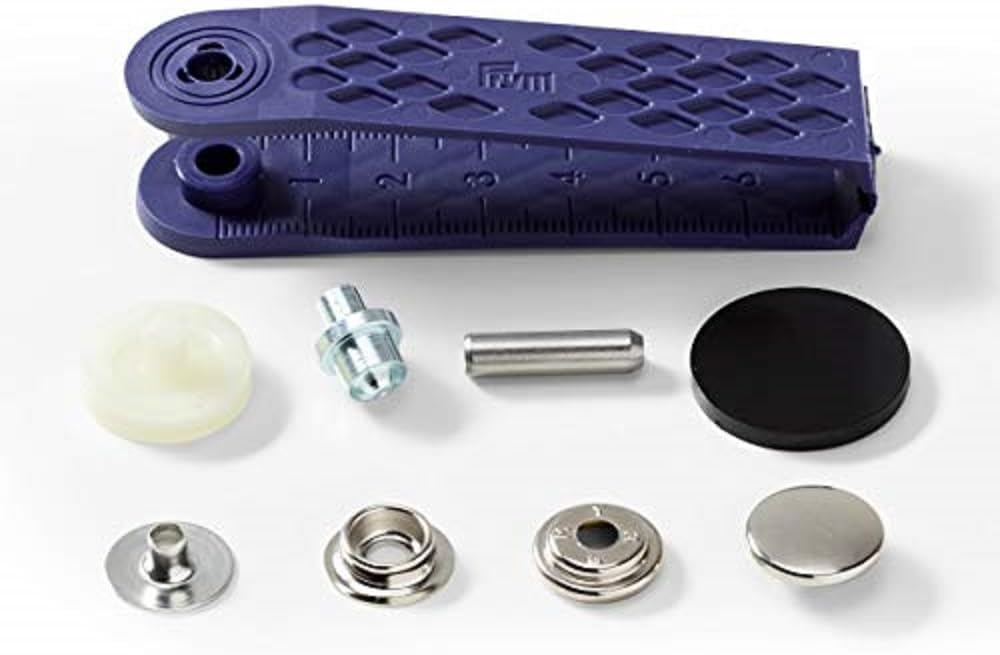 Prym 390240 Non-sew Fasteners Sport&Camping Brass 15 mm Black Oxidized, brüniert, 100 Stück
