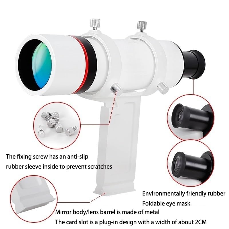Visor 8x50 de metal con soporte resistente y retícula de precisión astronómica 2