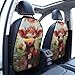 LPLSNWS Strawberry Cow Baby Printed car seat kick pads - 2-pack, seat back protectors with large capacity pockets