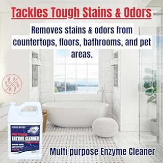 Commercial Multi-Purpose Enzyme Cleaner & Odor Eliminator | Pet & Human Urine, Stains & Odors | Carpet, Laundry, Bathroom, Drain & Trash Deodorizer | Dog, Cat, Organic Waste Remover (1 Gallon)
