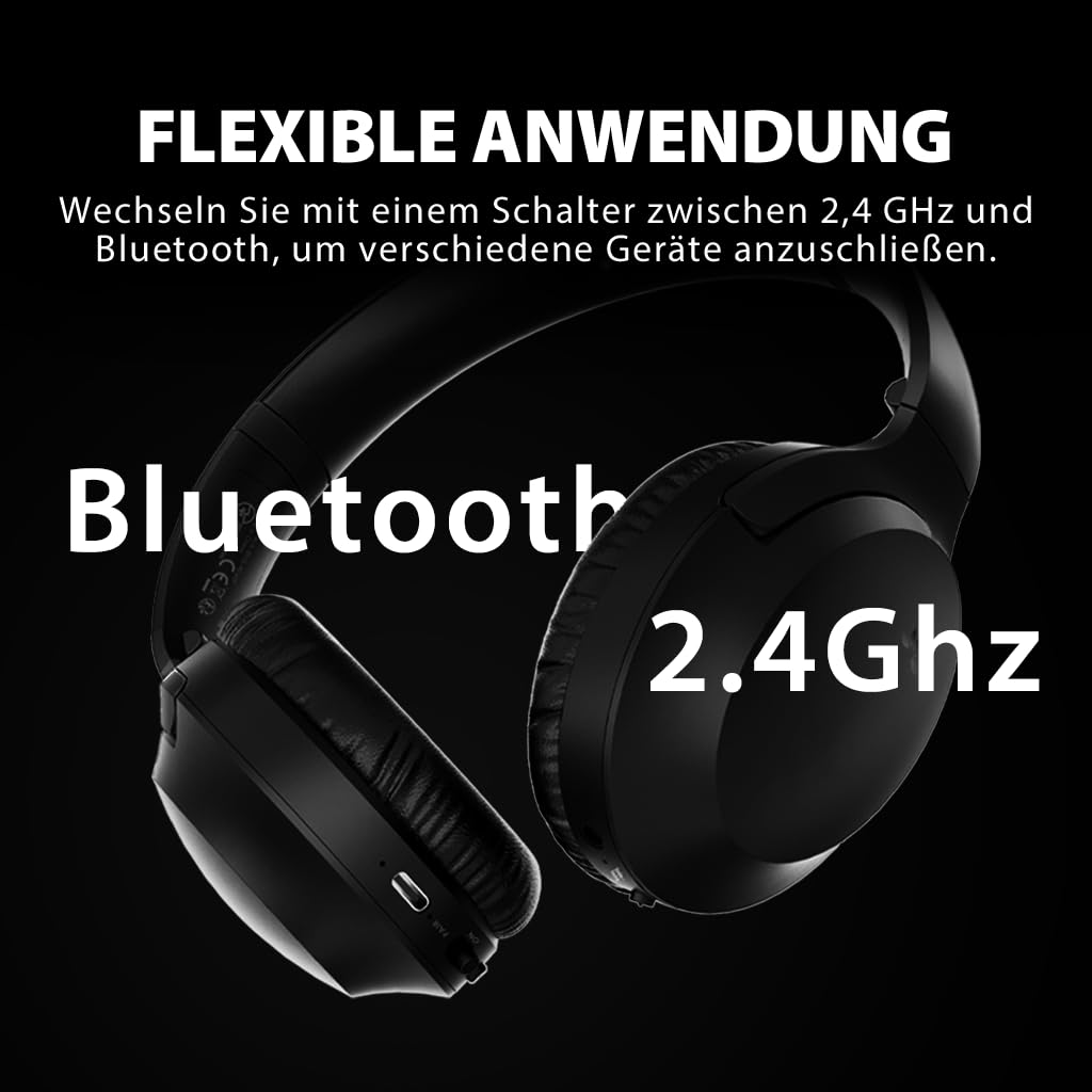Avantree Opera Plus & Coussinets de Rechange – Casque TV sans Fil avec Modes Cinéma et Dialogue Clair