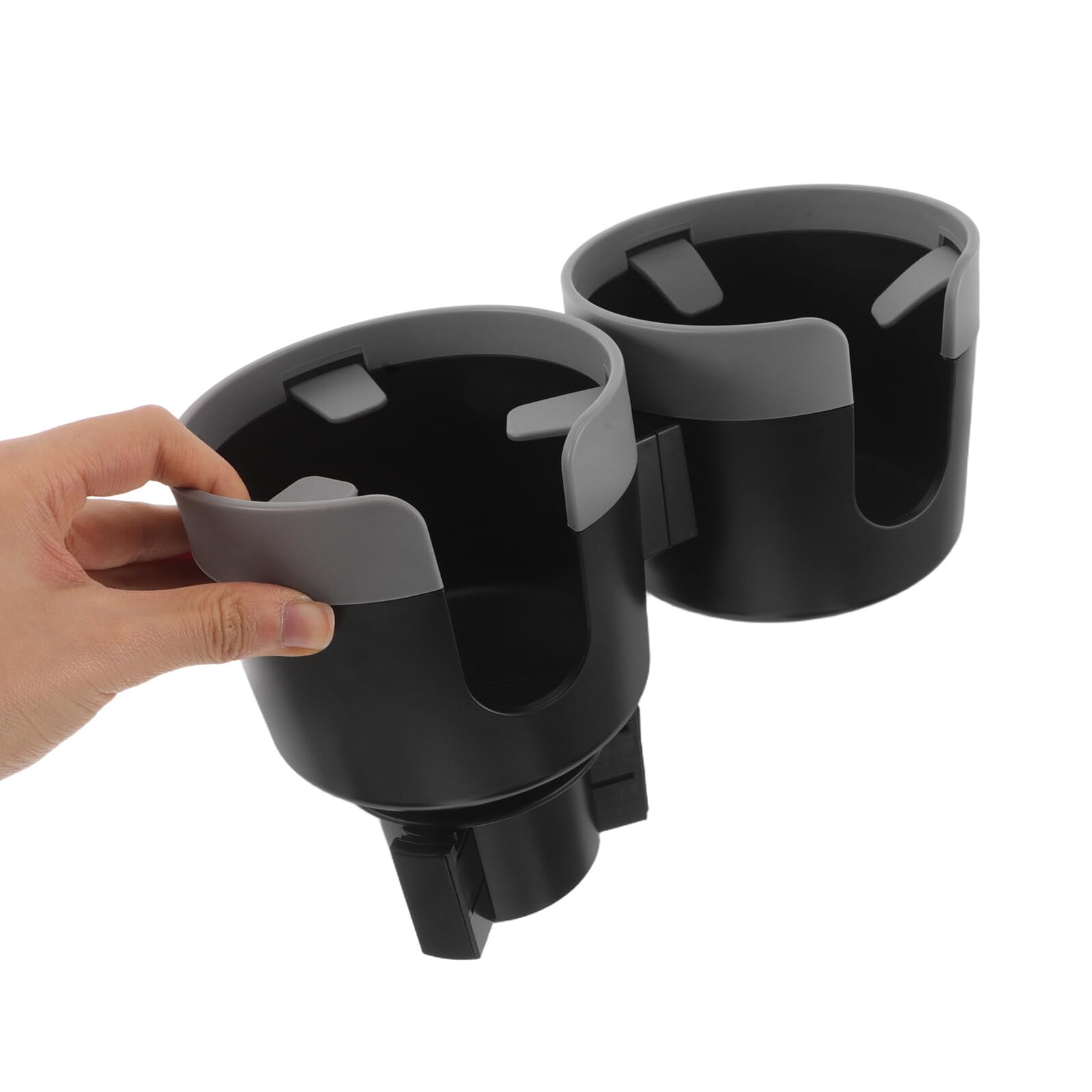 Zerodeko Portabicchieri per Auto Doppio Espandibile in ABS Organizer per Console Centrale Veicolo Supporto Stabile per Bevande Adatto a Auto Camion Suv e Camper Installazione senza