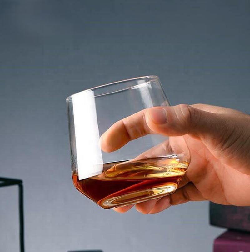 Image of ROUMYKS 350 ML Whiskey Glass Tumbler Highball Glasses Clear Iced Tea and Glasses for Drinking Cocktail, Whisky,Juice, Milkshake, Coke, Soda, Dishwasher Safe Pack of 6