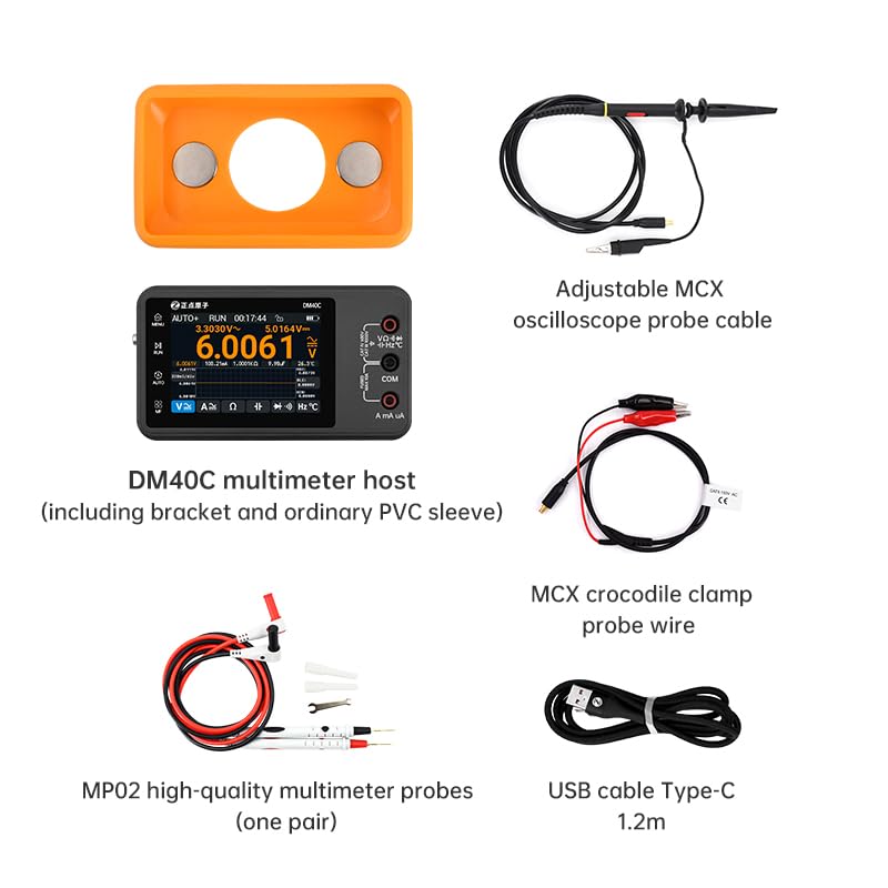 Image of DM40A /B /C Digital Multimeter 59999 Counts, 4.5-Digit Rechargeable 3 in 1 Handheld Oscilloscope Multimeter Signal Generator,50M Sample Rate, Diode Test Automotive Tools (DM40C)