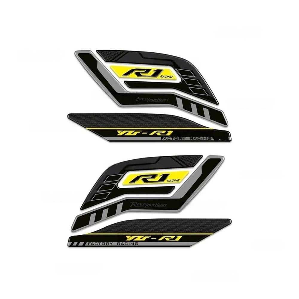 Motorbike Tank Pad Sticker Motorcycle Fuel Tank Pad Stickers Tank Protector Decals for YZF R1 R1M YZFR1 2015-2023 Tank Sticker Tank Pad Decal