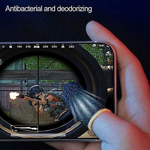 Image of CERLINK Pubg Anti-Slip Thumb Sleeve, Slip-Proof Sweat-Proof Professional Touch Screen Thumbs Finger Sleeve for Pubg Mobile Phone Game Gaming Gloves Multi Colour (Pack of-2Pcs)