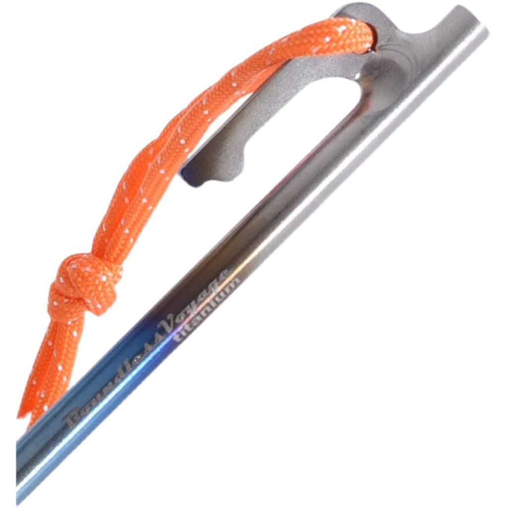 Lot de 6 piquets de Tente en Alliage de Titane, piquets de Tente de Camping, piquets d'auvent de Camping en Plein air, Clous de Tente Robustes Longs et durables, pour Les Voyages e