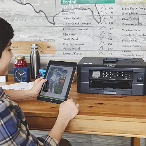 Brother MFC-J10 Series 3-in-1 Printer, Wireless Color Inkjet Printer, Printer, Copy, Scan, Fax - 9.5 ppm, 150 Sheets, 1.8" Color LCD, with Mobile Device and Duplex Printing, with MTC Printer Cable - Image 7
