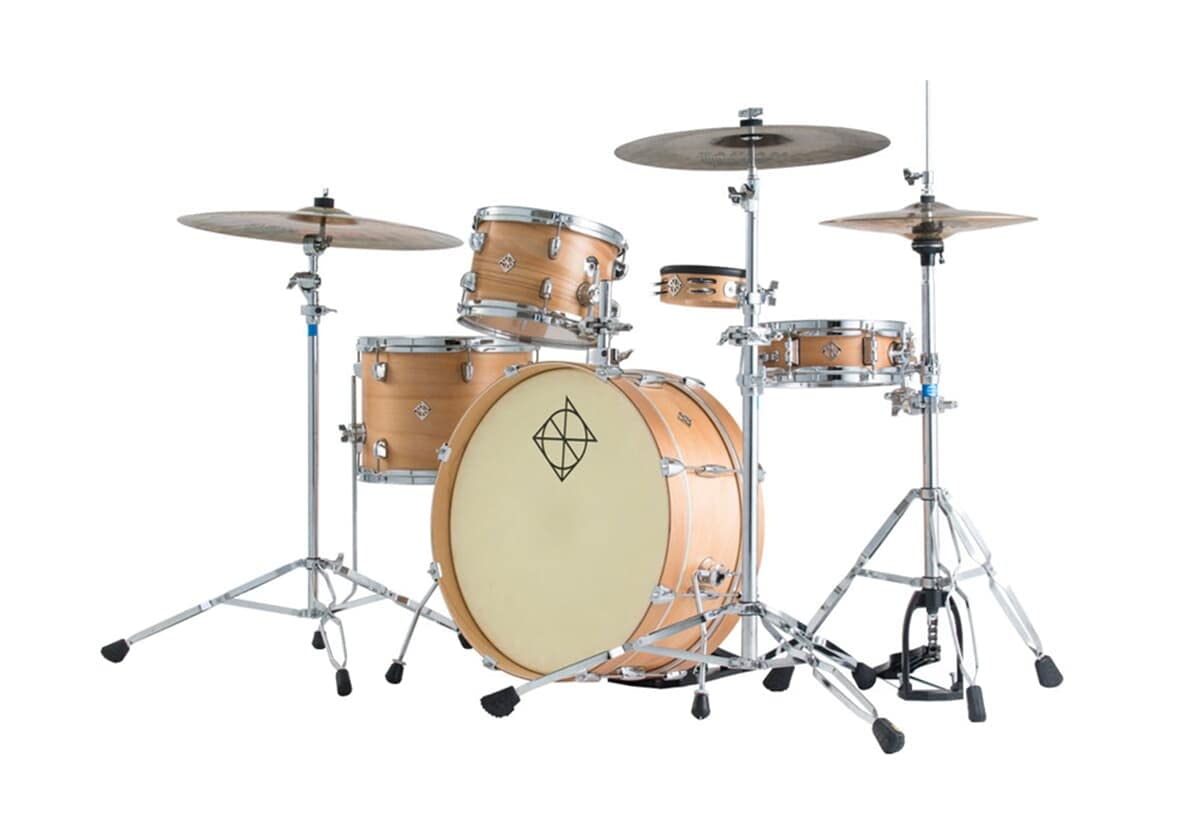 Dixon Little Roomer Shellset, Kompaktes 5-teiliges Mahagoni-Schlagzeug - Für Studio, Bühne & Akustik-Gigs, Farbe Satin Natural Lacquer PODL520SN