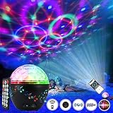 - LED-Discokugel mit 16 Farben, Pulchram Bühnenbeleuchtung, Disco-Beleuchtung, Nachtlicht mit Bluetooth, Fernbedienung, USB-Kabel, Discokugel für Party, Weihnachten, Bar, DJ, Geburtstag, Hochzeit