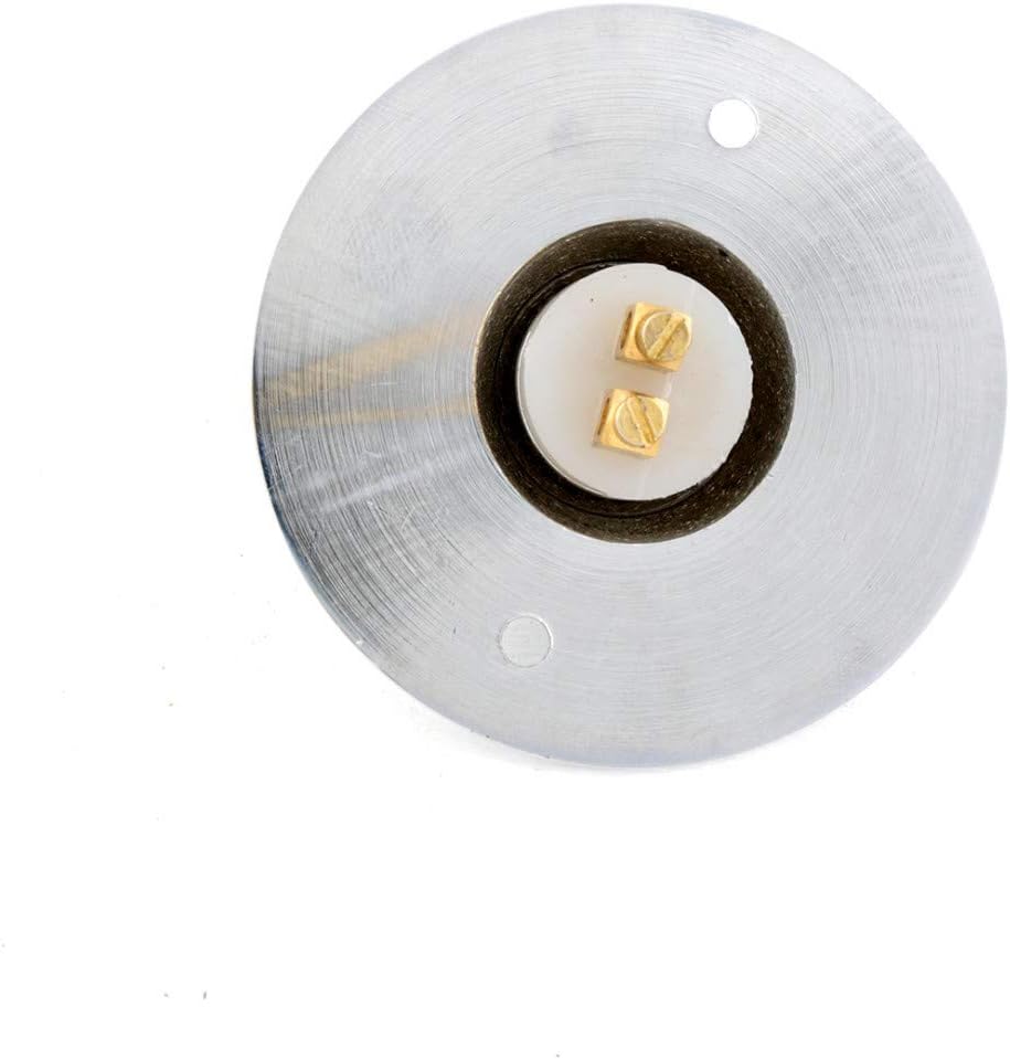 Renovators Supply Manufacturing Doorbell Button 2.5 in. Diameter Round Brass Vintage Push Button with Mounting Hardware