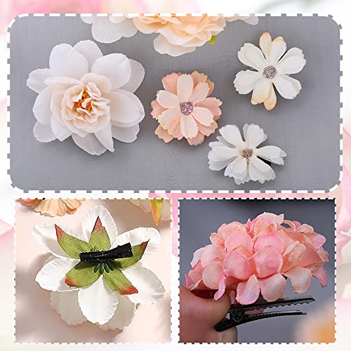 21 PCS Flower Hair Clips Rose Hair Clips Hair Barrettes for Women Flower Hair Accessories Boho Bride Claw Clip Hairpin Brooch Pin Headpiece for Girls Women - Image 3