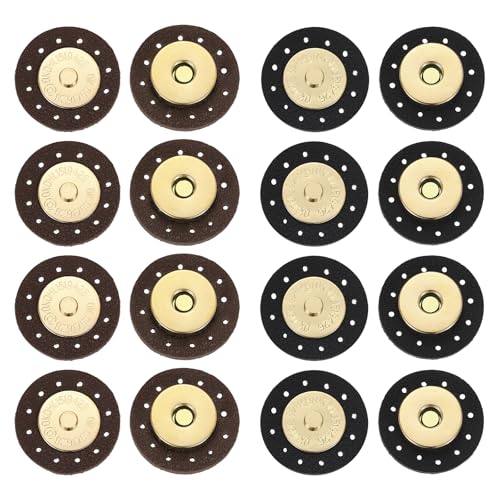 Boutons pression magnétiques en cuir noir marron fermeture sac accessoire couture