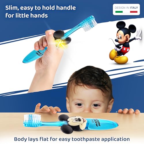 Disney Micky Maus blinkende Zahnbürste für Kinder mit 2-Minuten-Blinklicht, weichen, abgerundeten Borsten und komfortablem Griff, für Kinder ab 3 Jahren – Bild 7