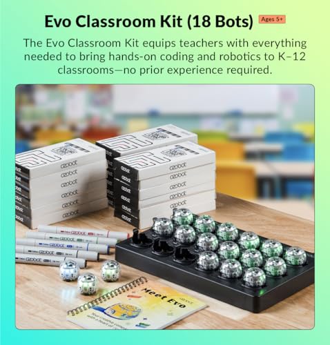 Image of Ozobot Evo 18 Bot Classroom Kit | Ages 5-11 | STEM Coding for Schools