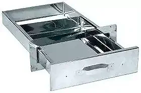 Gaveta Cinzeiro Aço Inox Churrasqueira Alvenaria 4,5x25x37cm