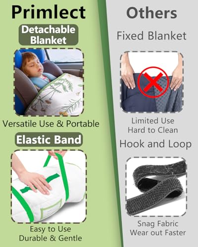 Image of Primlect Toddler Nap Mat with Detachable Blanket and Removable Pillow, Kids Sleeping Bag 55''x35'' for Daycare Preschool Kindergarten, Toddler Sleeping Mat for Boys and Girls