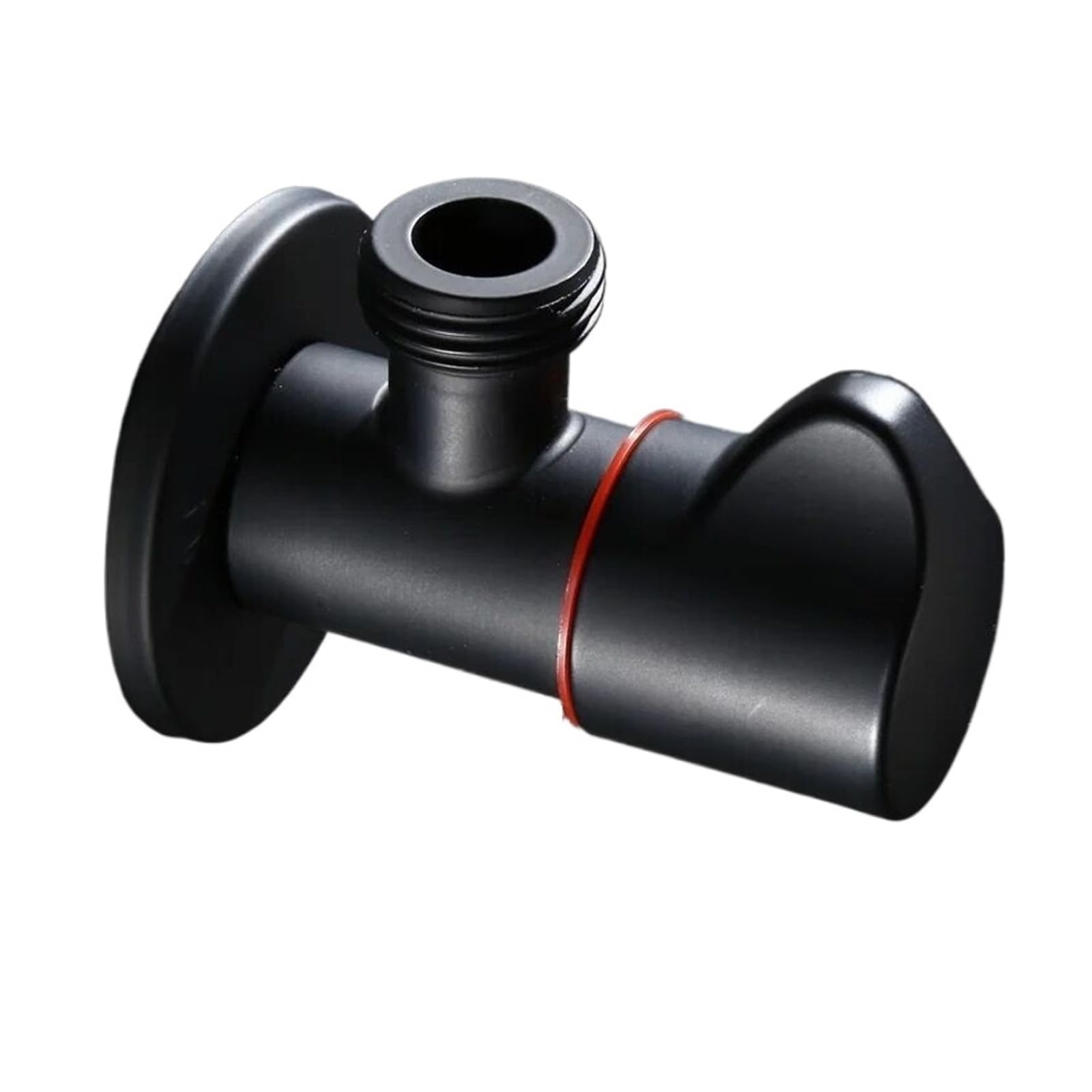 Bvhisehp Men's Hot Water Valve Black Stainless Steel G1/2 Thread Angle Valve Hot Cold Water Control Valve For Kitchen Bathroom Bidet(Hot Water Valve)