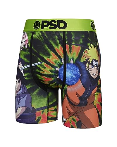 PSD Men's Naruto Team Boxer Briefs, Black, XL