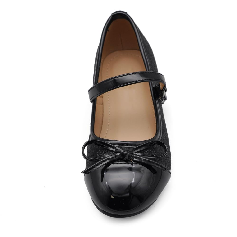 IF Scarpe Ballerine da Bambina Ragazza Fiocco Glitter Cerimonia Gioiello Comunione W7050