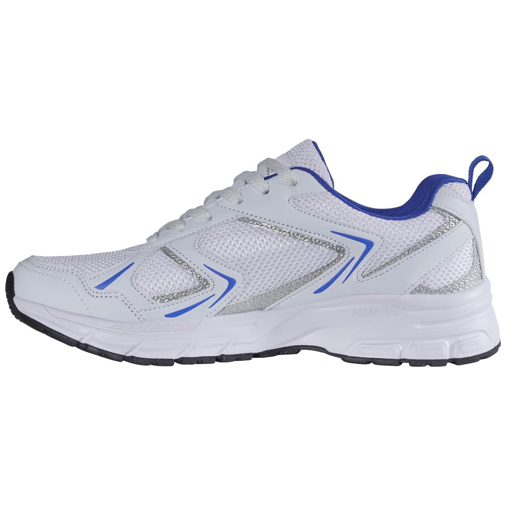 Lotto Kitaura Unisex, Scarpe da Ginnastica Adulto, Bianco/Blu, 41 EU
