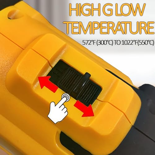 Byczone HEAT GUN For Dewalt 20V Battery, 1022℉ Fast Heating Soldering Hot Air Gun thumb #1