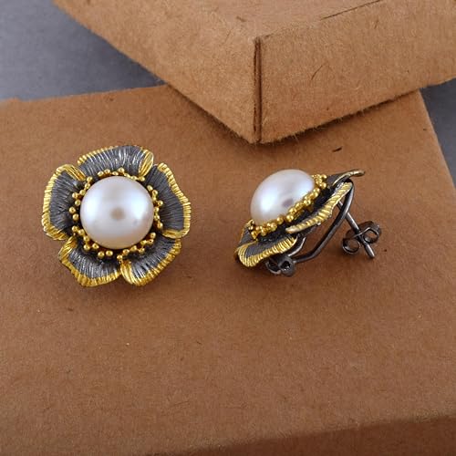 Pendientes plata 925 antialérgicos con perla natural para niñas 3