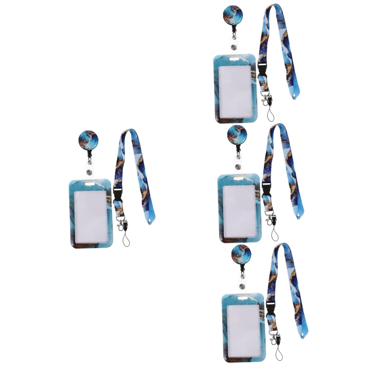 STOBOK 4stücke Bus Card Hanging Cover Badge Holder Wasserdichtes Ausweishüllen Für Id-karten Arbeitskarten Und Studentenausweise Stilvolles Design Grünem Marmor Für Büro Und