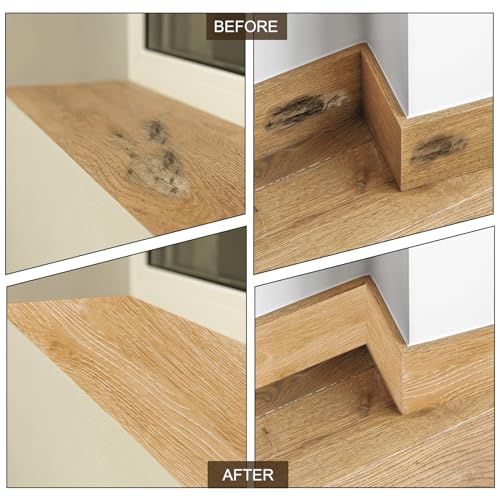 Image of PATIKIL Wood Grain Repair Tape 4.7in x33ft, Self Adhesive Realistic Textured Repair Tape Patch for Floor Door Table Cabinets Desk, Red Wood