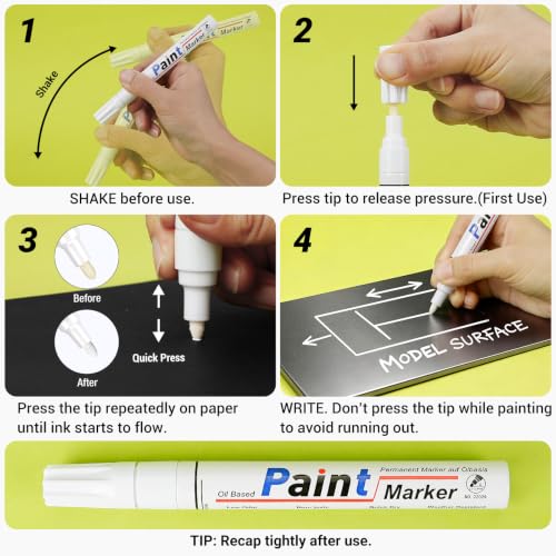 DAPAWIN White Oil-Based Paint Markers