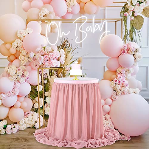Jupe de table rectangulaire mousseline de soie transparente pour fête prénuptiale et buffet