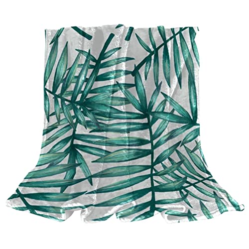 Couverture de lit feuilles vertes modernes et design tropical - 2