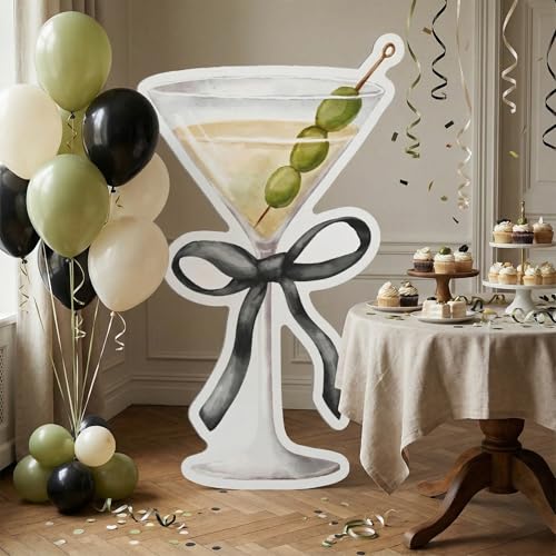 Colingmill 4ft a Tini Bit Older Birthday Decorations Black Espresso Martini Party Cardboard Cutouts Birthday Party Cardboard Cutouts Decor for Women Bar Bachelorette Bridal Shower Supplies