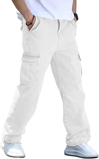 AVANOVA Men’s Cargo Jeans Slim Fit | Stylish Stretch Denim Trousers with Multi Pockets | Casual Wear Pants for Men | Comfo... Price In India