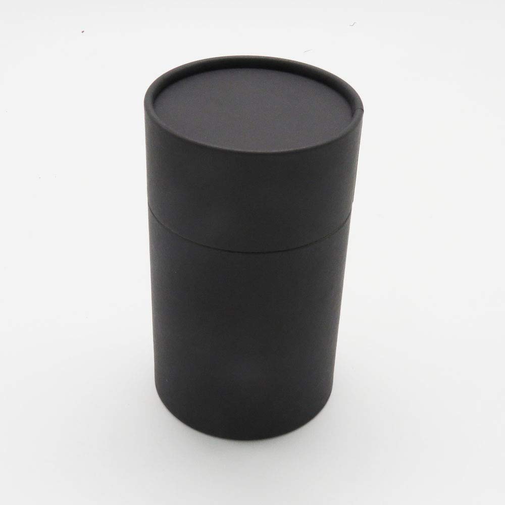 WENPACK 12pack Paperboard Tube with Lid Round Cardboard Box Container (2.84" D*4.4" H, Black)