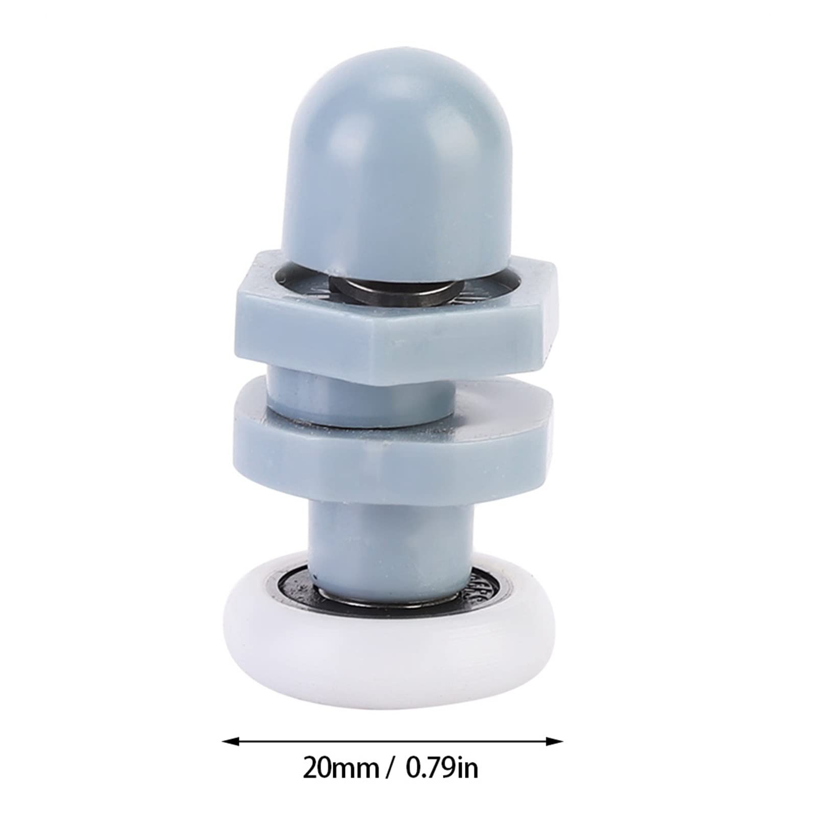 Rolki do kabiny prysznicowej, części zamienne, kółka jezdne, 8 sztuk, trwałe tworzywo sztuczne, kółka do drzwi szklanych, okien, 20 mm