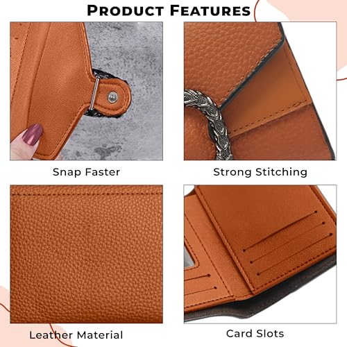 Image of Kraptick Women's Wallet -Stylish and Compact Purse Clutch Wallet for Women, Stylish Card Coin Holder, Debit Card Holder, Money Organizer and Travel Wallet for Women with 8 Slots (Brown)