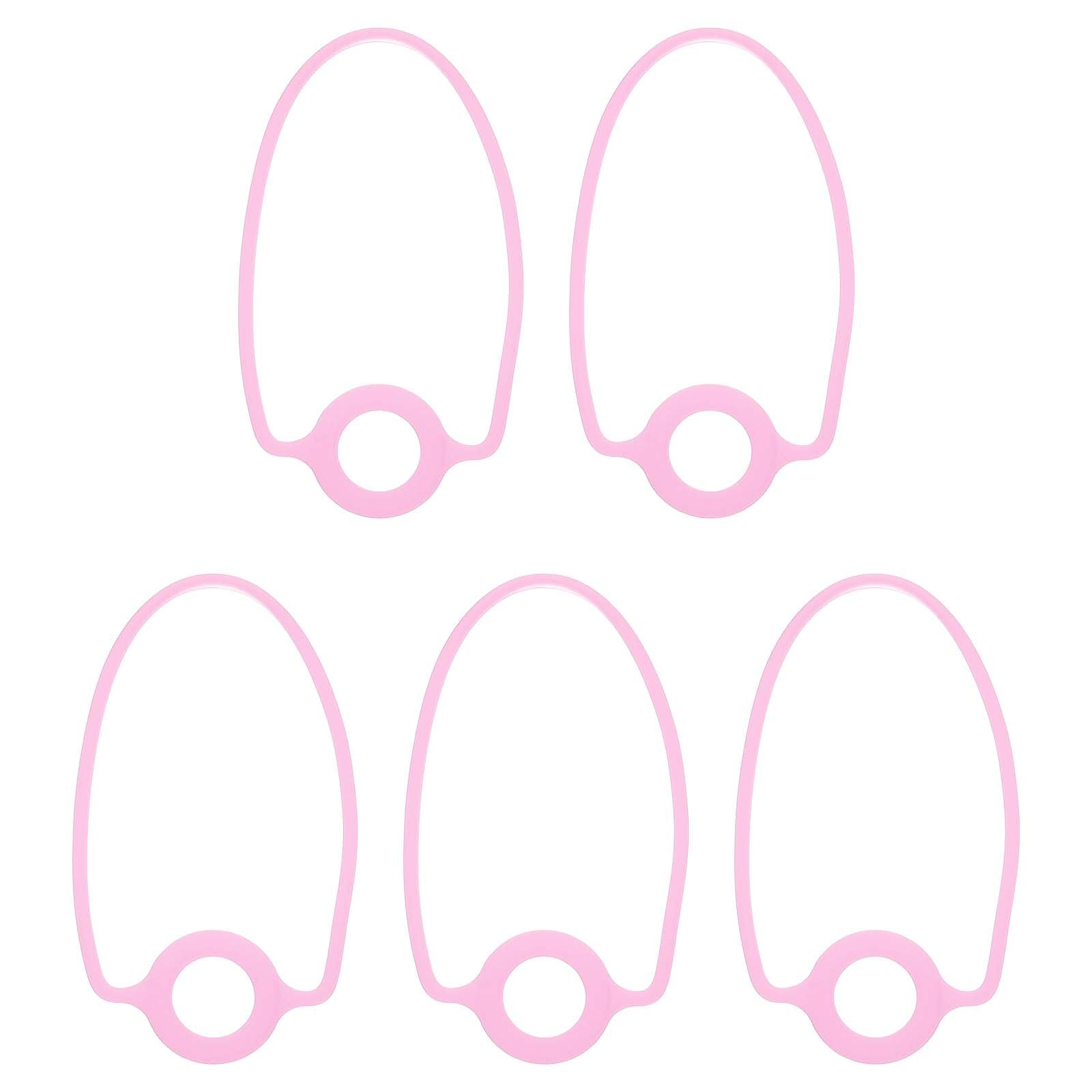 PATIKIL 5Pcs Silicone Water Bottle Lanyard, Reusable Tumbler Strap Water Bottle Handle Holder with Strap for Beverage Carry Traveling Take Out, Pink
