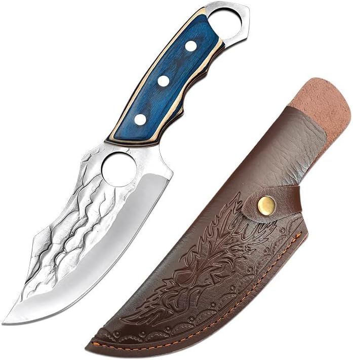 Meat Cleaver,Cleaver Knife Forged Kitchen Knife Meat Cleaver Stainless Steel Boning Knife Sharp Butcher Knife Vegetable Fruit Knife Outdoor Camping Knife