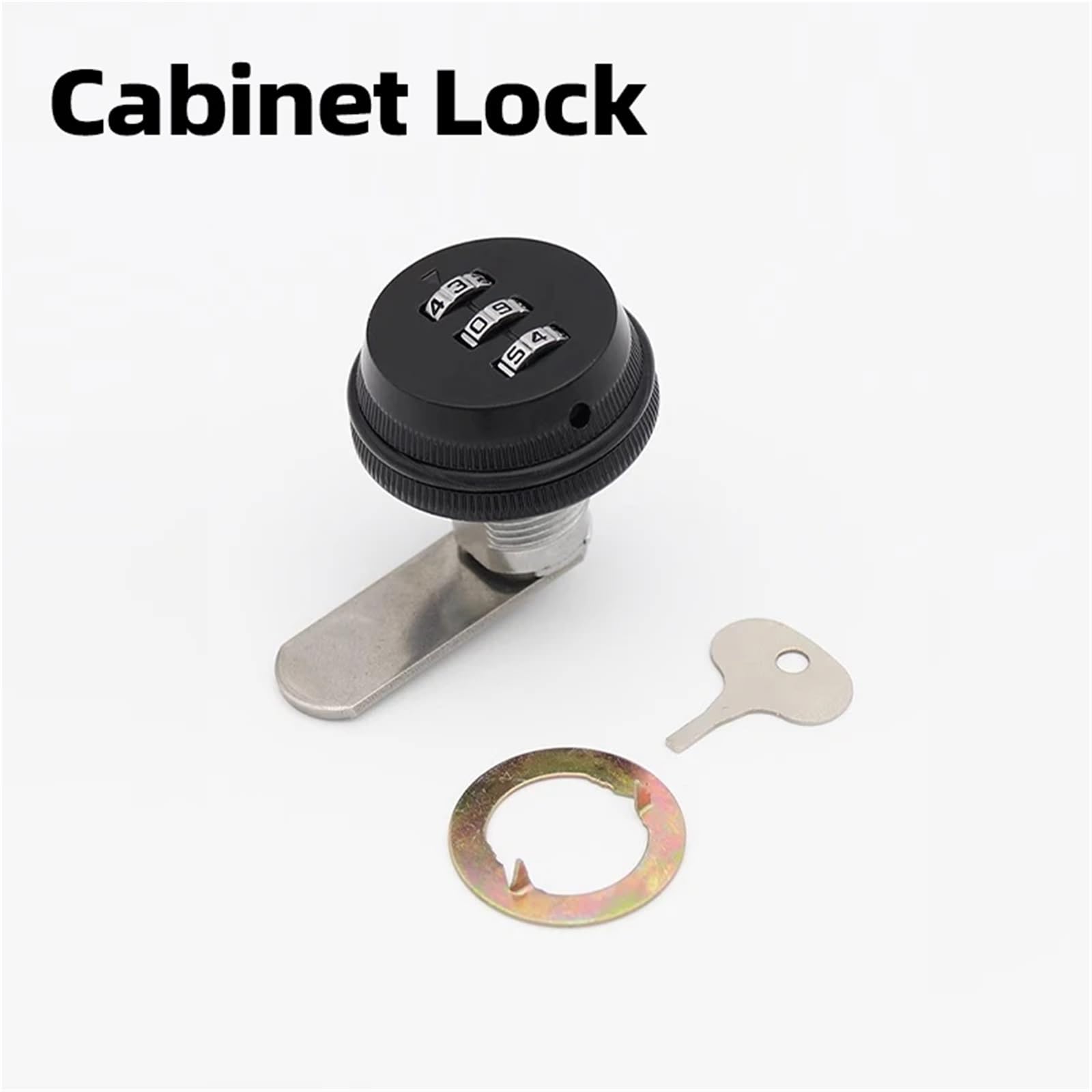 Cerradura tubular de leva, Cerradura circular con contraseña MS6018, pestillo de caja interruptor giratorio for gabinete(30mm Bright Chrome)