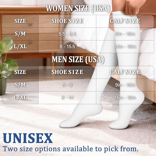 Image of FEYHAY Copper Compression Socks (3 Pairs) 15-20 mmHg Circulation is Best Athletic & Daily for Men & Women, Running, Climbing