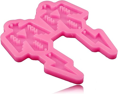 Miniatura 3 de Angel Wings Molde de resina para aretes con forma de paloma y relámpago, con agujero, moldes de silicona para aretes, joyería, molde epoxi para