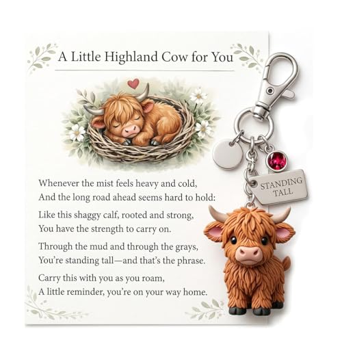 Roselover A Little Highland Cow For You Keychain (cow keychain-B)