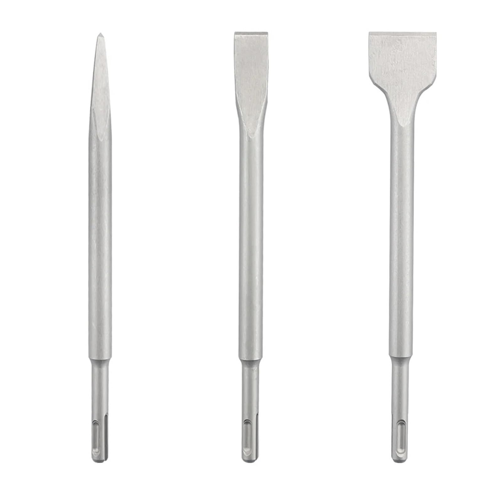Set di Scalpelli Set di 3 scalpelli con Gambo, Punta da Trapano a Martello, scanalatura a Punta, scalpello Piatto, Utensili for muratura, for Cemento, Mattoni, Muro, Roccia