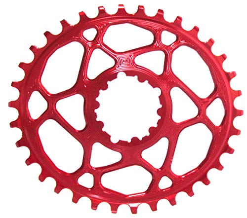 ABSOLUTEBLACK Kettenblatt Direct Mount Singlespeed 32TRed, Aluminium 7075, oval, 1x10/11/12
