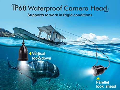 Anysun Underwater Fishing Camera Portable Fish Finder With 4.3 Inch Ips Monitor Hd 1000 Tvl Waterproof Ice Fishing Camera With 15M Cable And Infrared Led For Ice Fishing Lake Boat Kayak (7Hbs) #TOP2